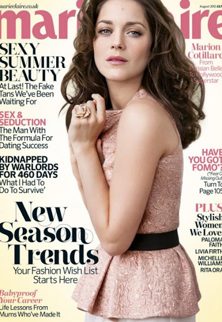 Marion Cotillard Covers Marie Claire UK August 2012 | Lookers Blog