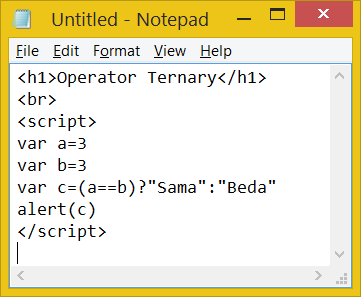 Mengenal Operator Ternary Pada Javascript - Niguru Indonesia