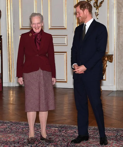 Queen Margrethe meets with Prince Harry at the Amalienborg Palace. Prince William and Duchess of Cambridge