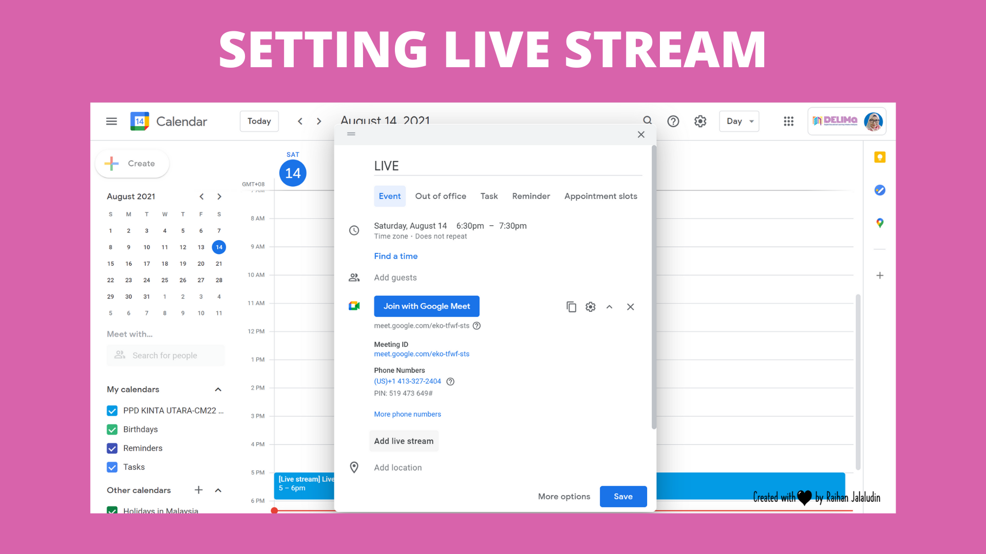 Cara Untuk Live Stream Google Meet