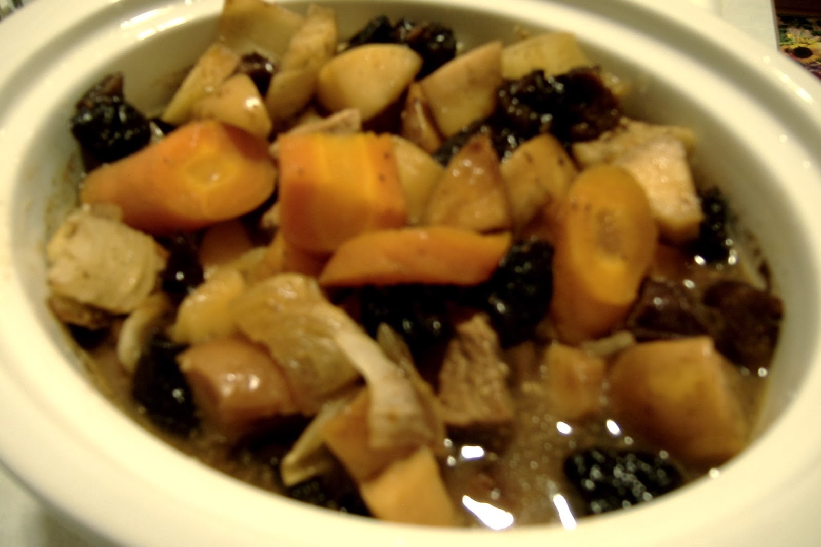 Antiques And Teacups Crock Pot Love Affair...Gingered Pork & Prune Dinner