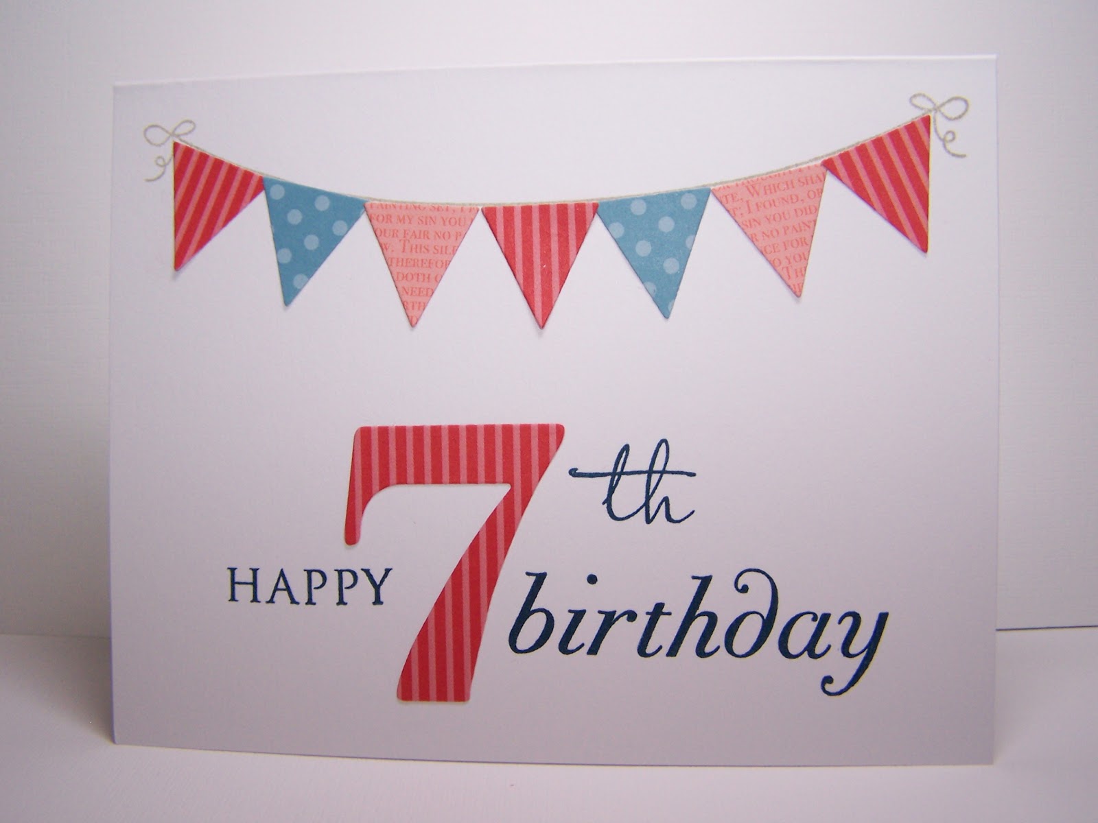 My Stamping and Beading Therapy: Happy 7th Birthday
