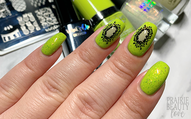 bright lime green nail art