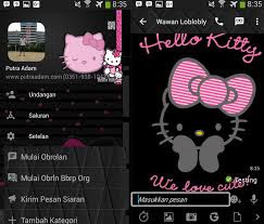 BBM MOD Black Hello Kitty V2.12.0.11 Apk Terbaru Gratis 