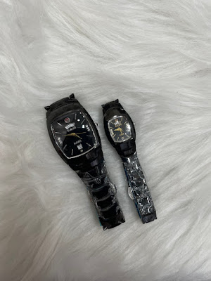 Đồng hồ đeo tay Rado dây đá ceramic đen cá tính