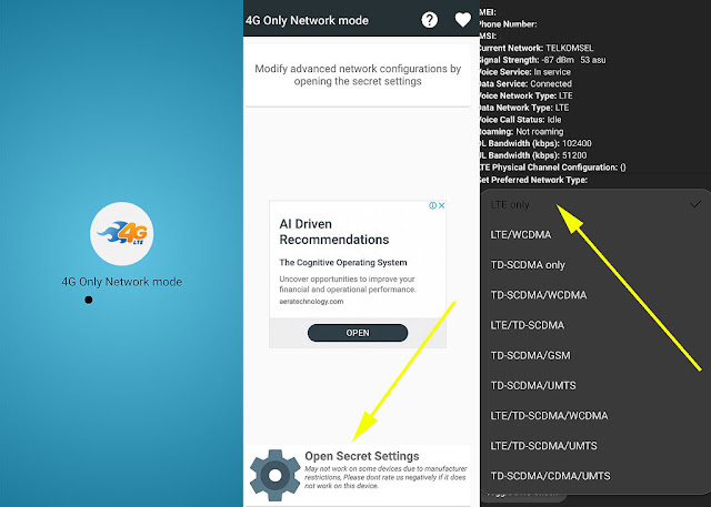 Cara Mengubah Jaringan HP ke 4G Only dengan Aplikasi Tambahan