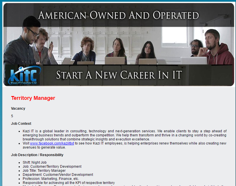 territory manager job description