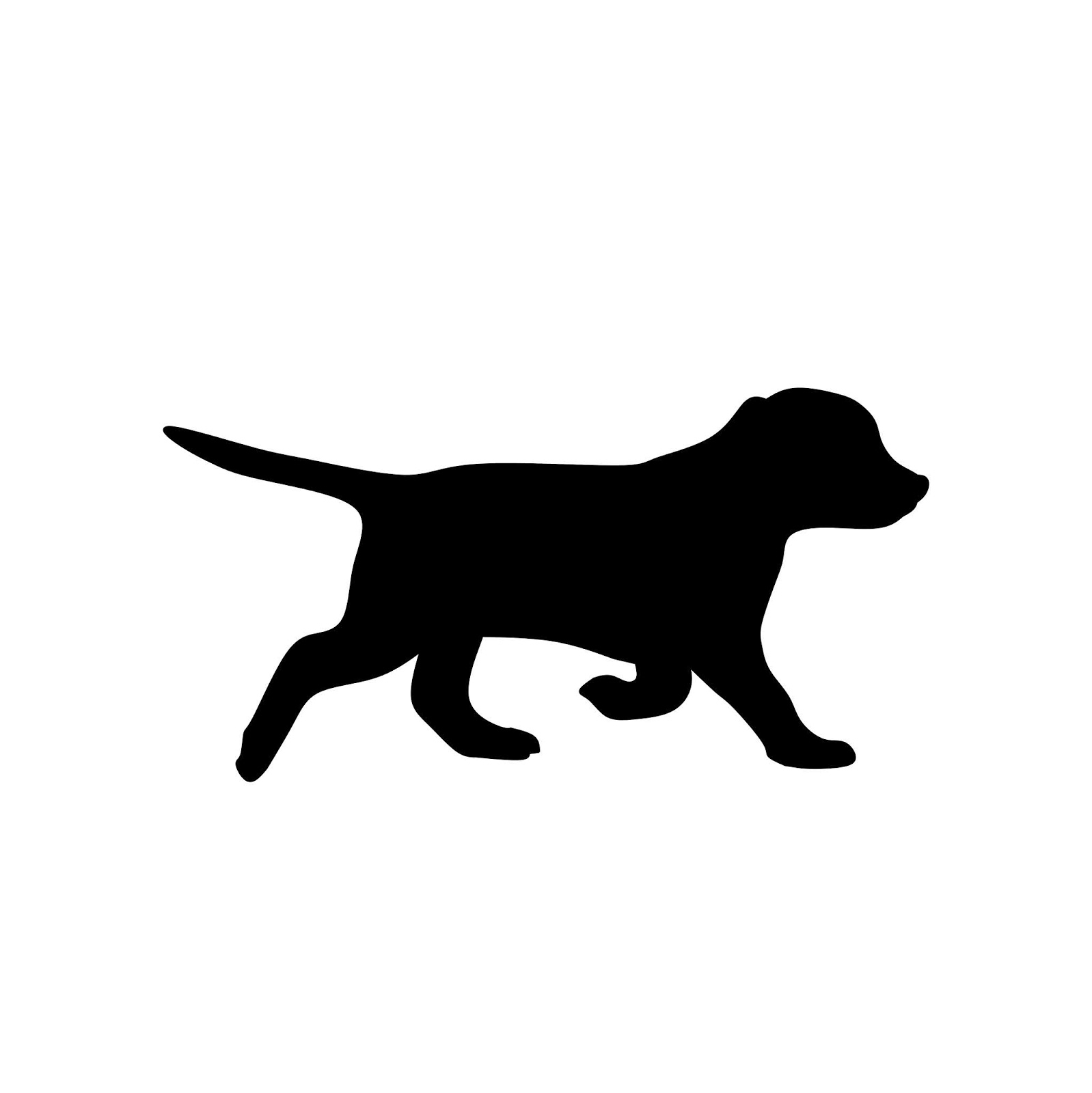 Illustration of puppy dog silhouette