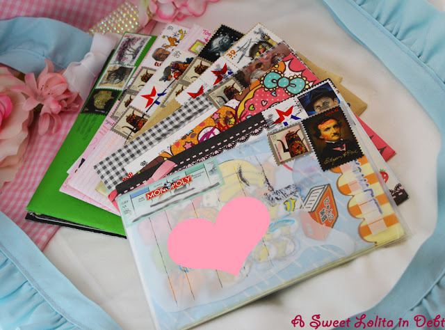 lolita pen pal, lolita letters, cute envelopes