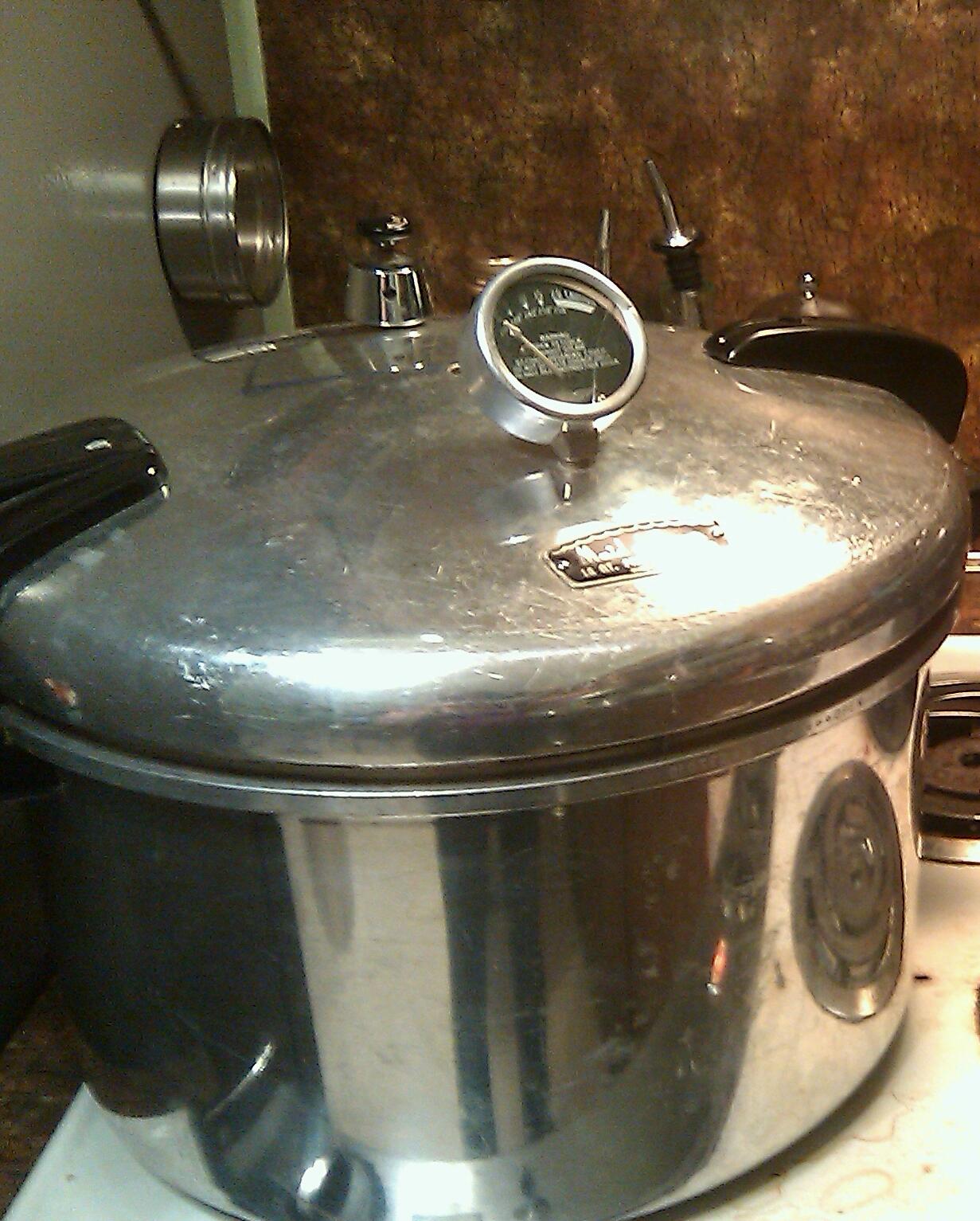 Where am I? Using my pressure canner!