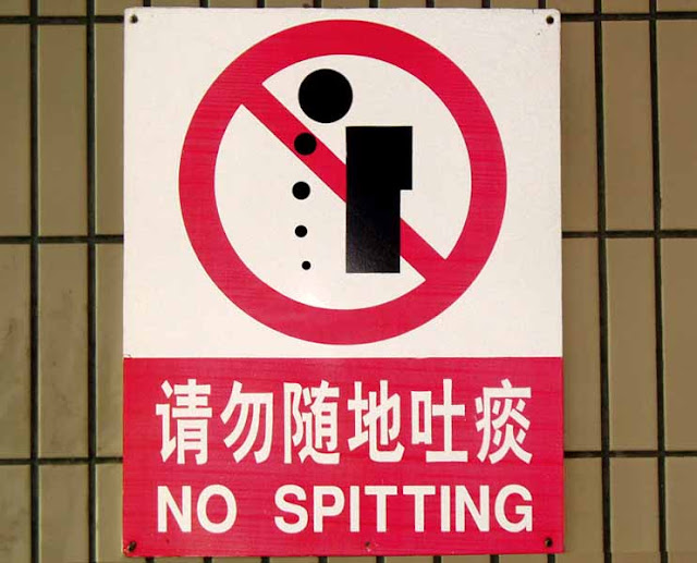 China - Señal de no escupir - No Spitting