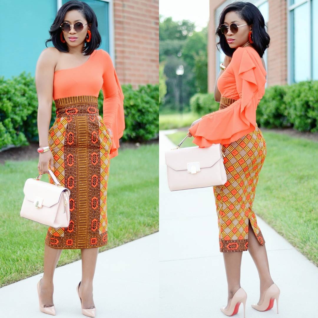 ankara straight skirt