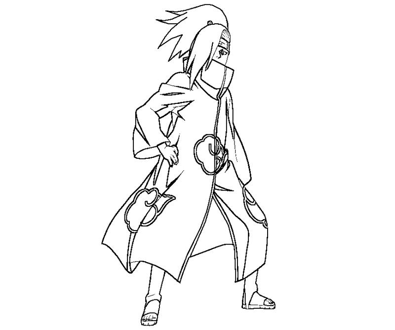 Deidara 8 Coloring | Crafty Teenager