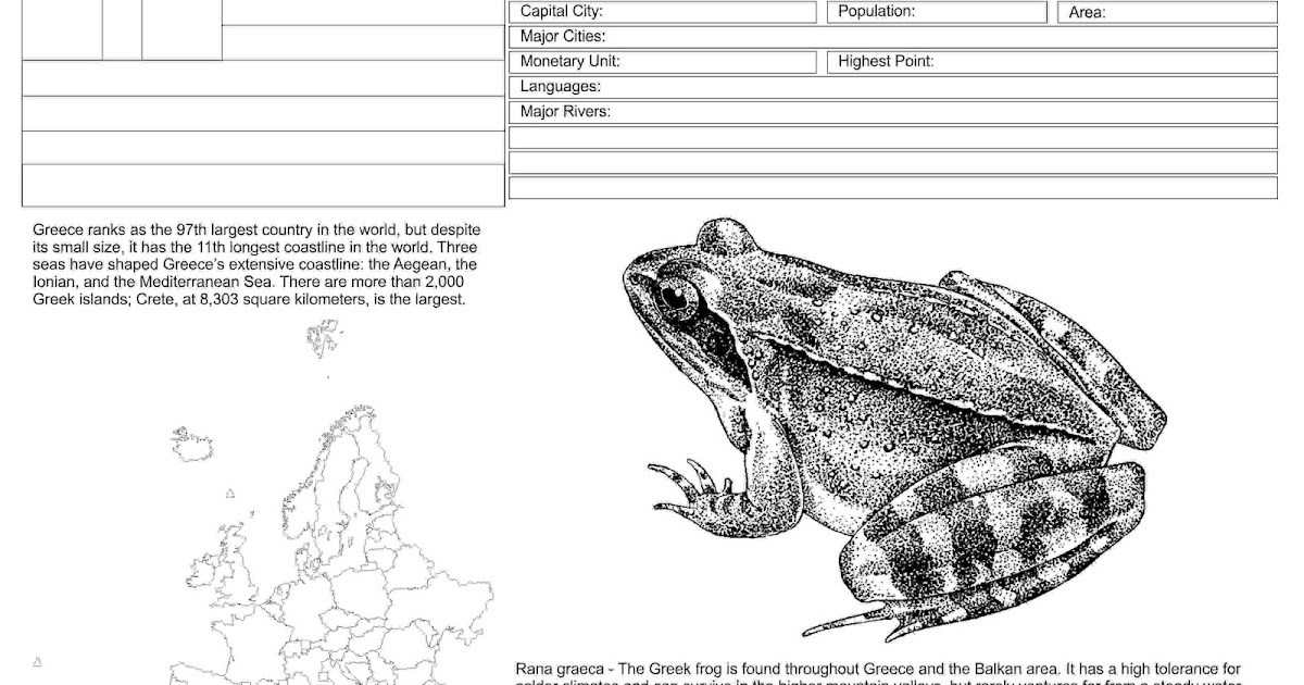 The Nations of the World Greek Frog Greece