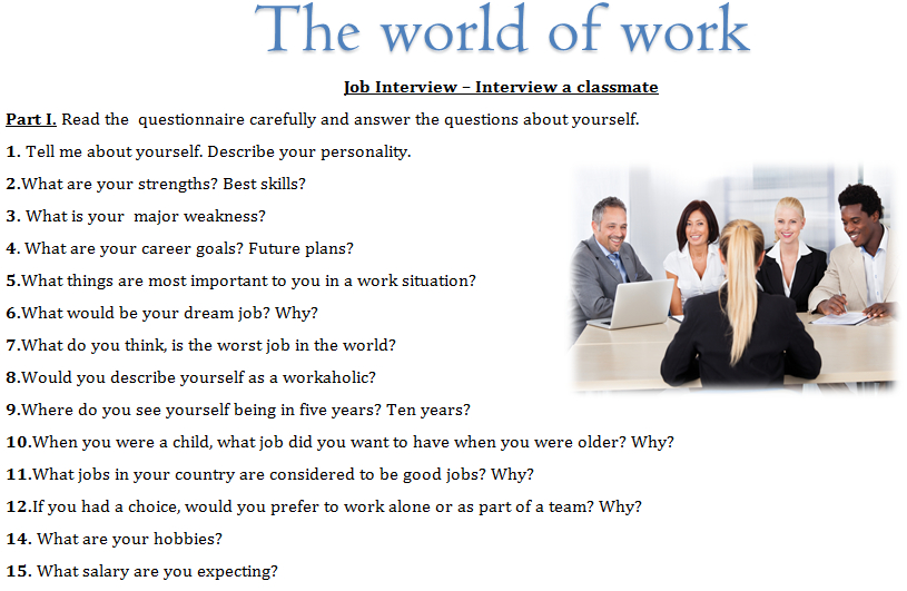 What kind of work you do