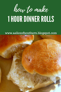 1 Hour Dinner Rolls: Hot, steamy rolls slathered in butter are the perfect accompaniment to any meal, especially when they are homemade! - Slice of Southern