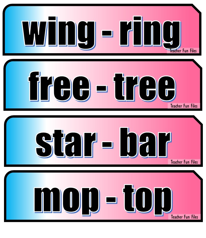 Teacher Fun Files: Rhyming Words Flashcards