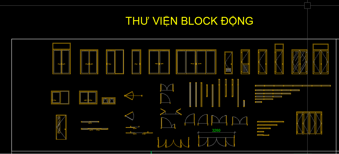 Chia Sẽ Thư Viện Block Động Các Loại Cửa Trên Autocad