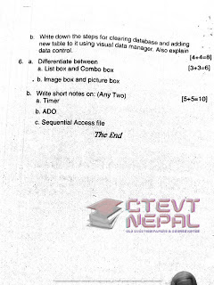 Visual Programming - 3rd Semester Question Papers CTEVT | Diploma in ...