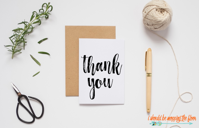 free thank you card printable