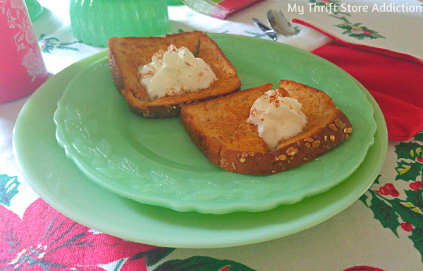 Leftover eggnog French toast