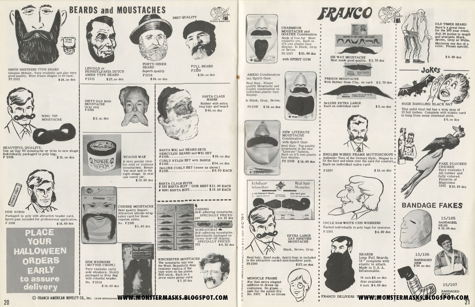 197677 Franco American Catalog Blood Curdling Blog of Monster Masks