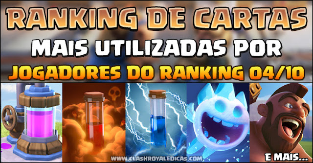 Cartas mais usadas por melhores jogadores do ranking