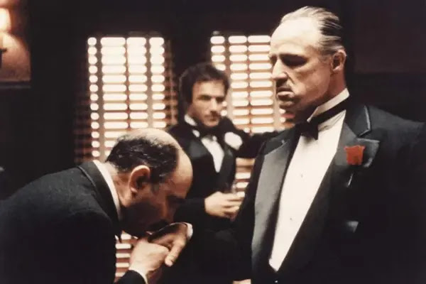 Marlon Brando in The Godfather movie