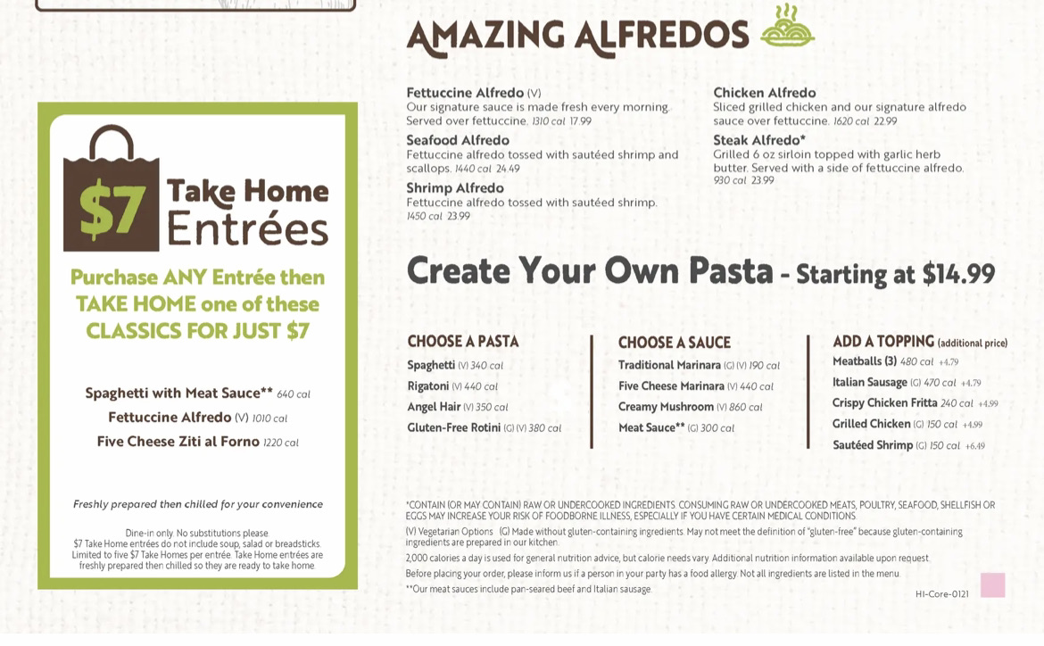 GREAT EATS HAWAII LOW CARB OLIVE GARDEN