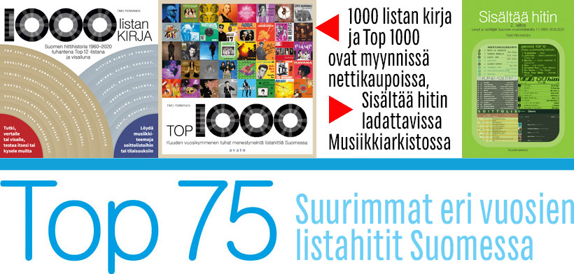 Top 75 – Suurimmat hitit Suomessa eri vuosina
