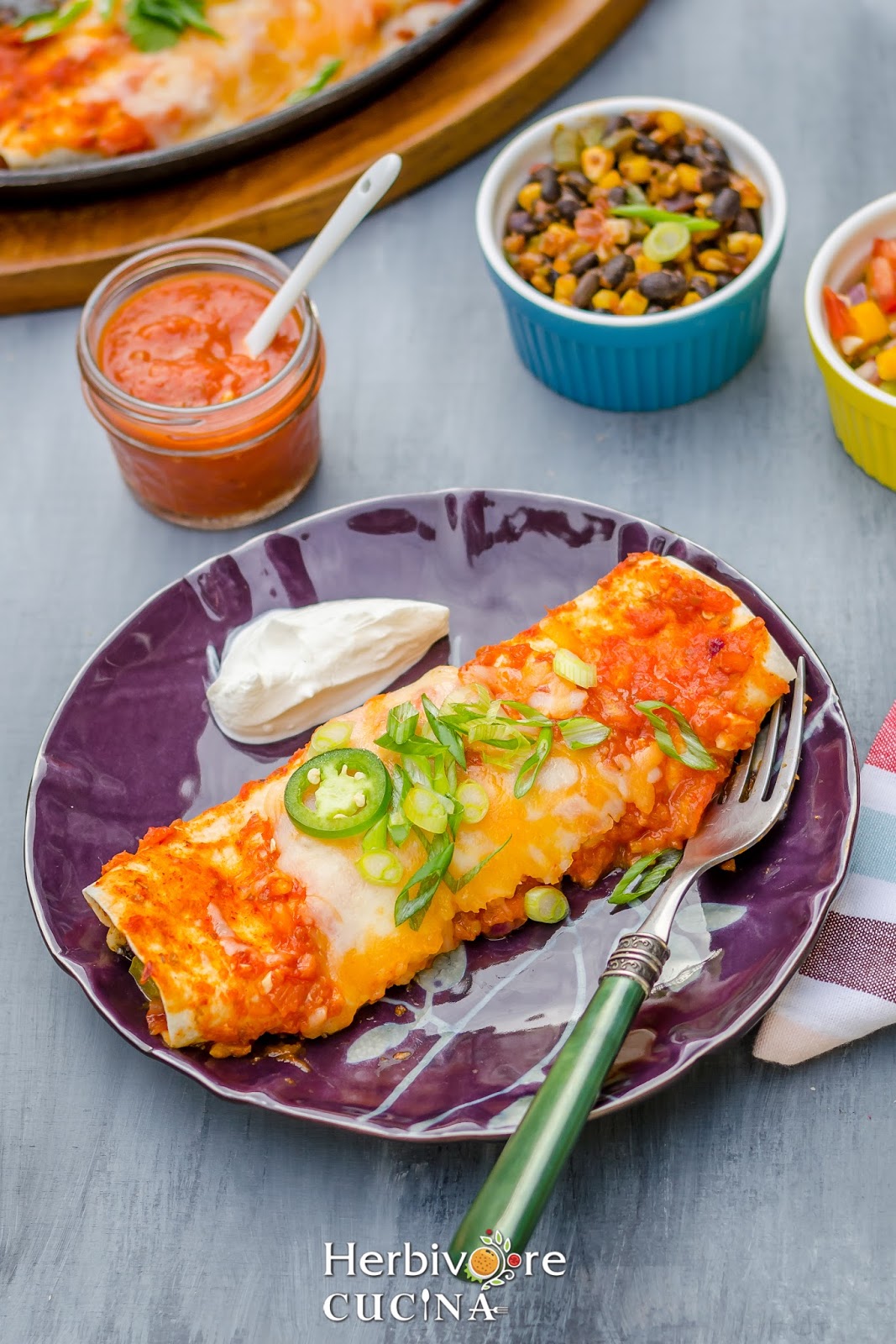 Herbivore Cucina 30 Minute Vegetarian Bean Enchilada