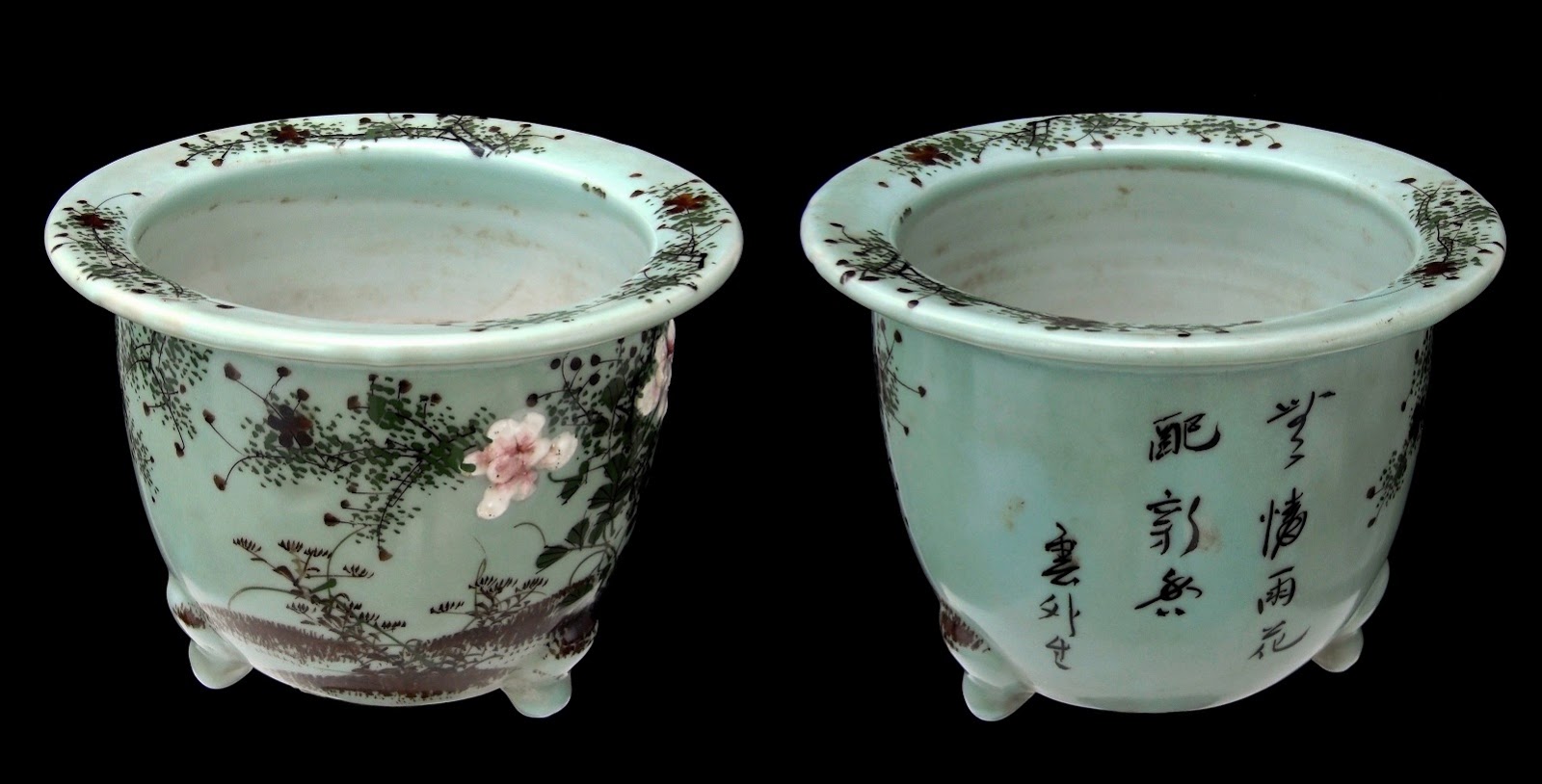 PATINA ANTIK JAPANESE SETO CELADON FLOWER POT 4