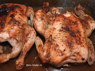 Pui cu bere la cuptor reteta friptura de carne de pasare cu sos retete culinare fripturi mancaruri preparate,