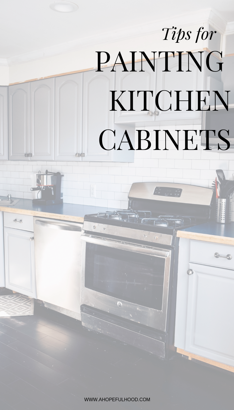 Painting Kitchen Cabinets | A Hopeful Hood