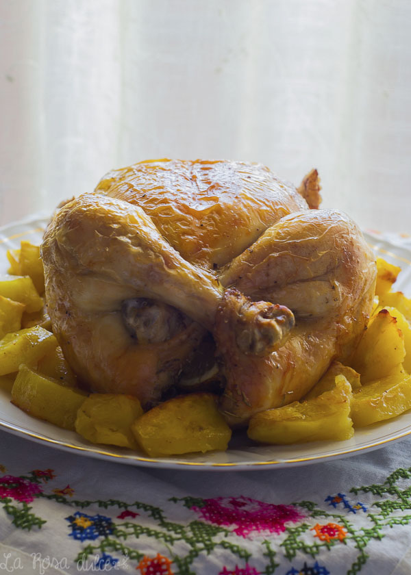 Pollo asado al horno fácil #pollo #navidad