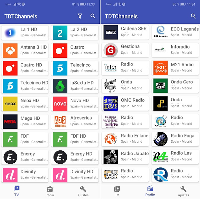 TDTCHANNELS tv radio app android