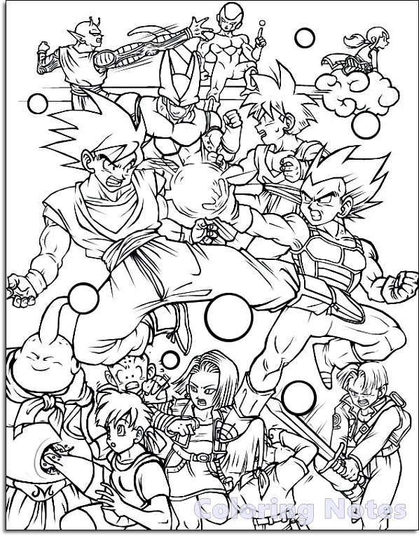 Dragon Ball Z Coloring Pages 360coloringpages