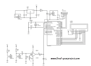 Circuit diagram of Heartbeat Monitoring System