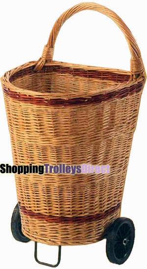 Wicker shopping trolleys