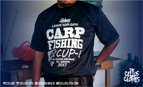 Sablon Kaos Lomba Mancing Lakun Kopi Aceh Gayo Tournament Bahan Jersey Serena