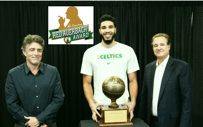 Congrats to Jayson Tatum on winning the 2020-21 Red Auerbach award!