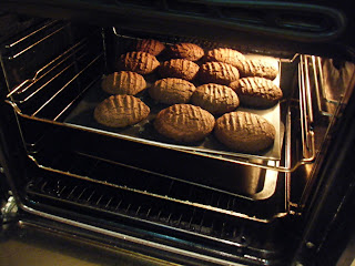 cookies in oven
