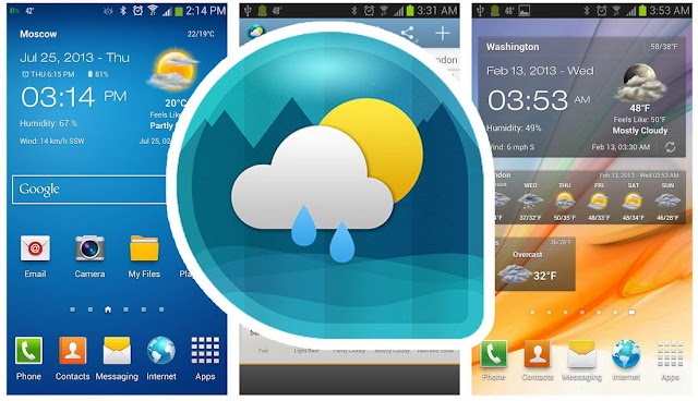 تطبيق Weather & Clock Widget لتتبع حالة الطقس - كامل للأندرويد