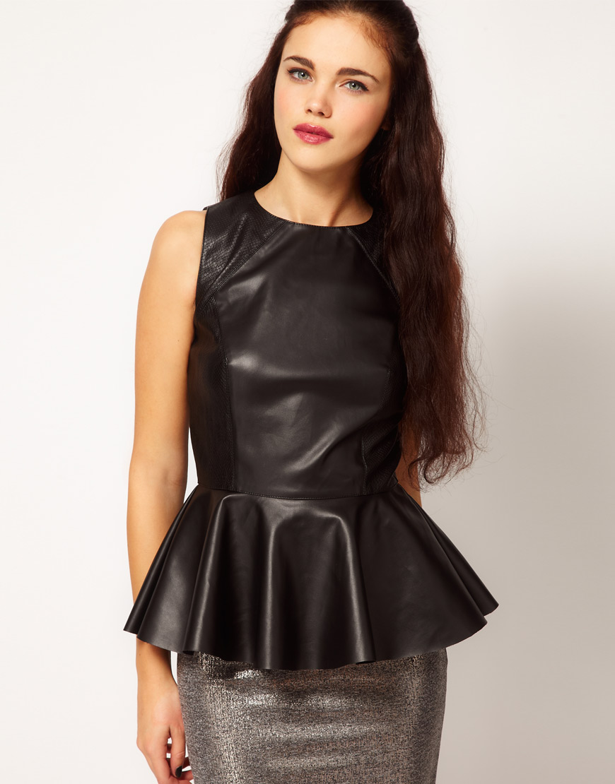 Pick of the Week: Faux Leather Peplum Top