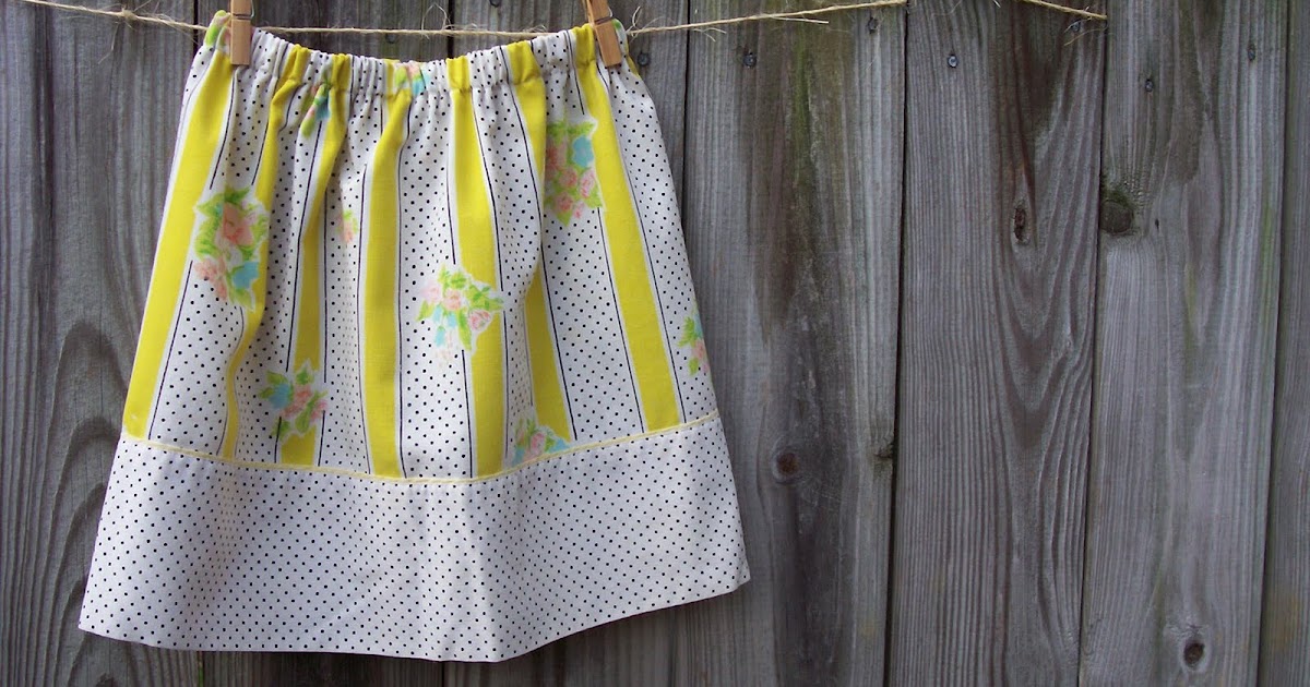 Refashion Co-op: Vintage sheet skirt