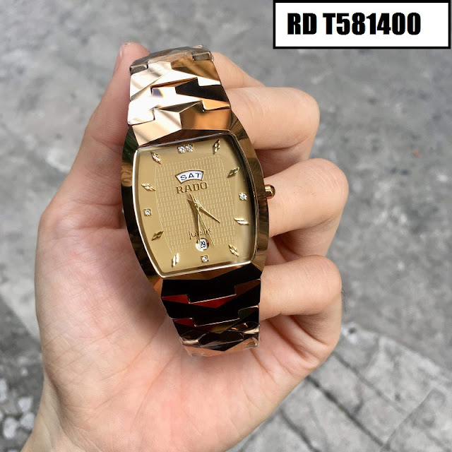 Đồng hồ nam dây đá ceramic vàng Rado RD T581400