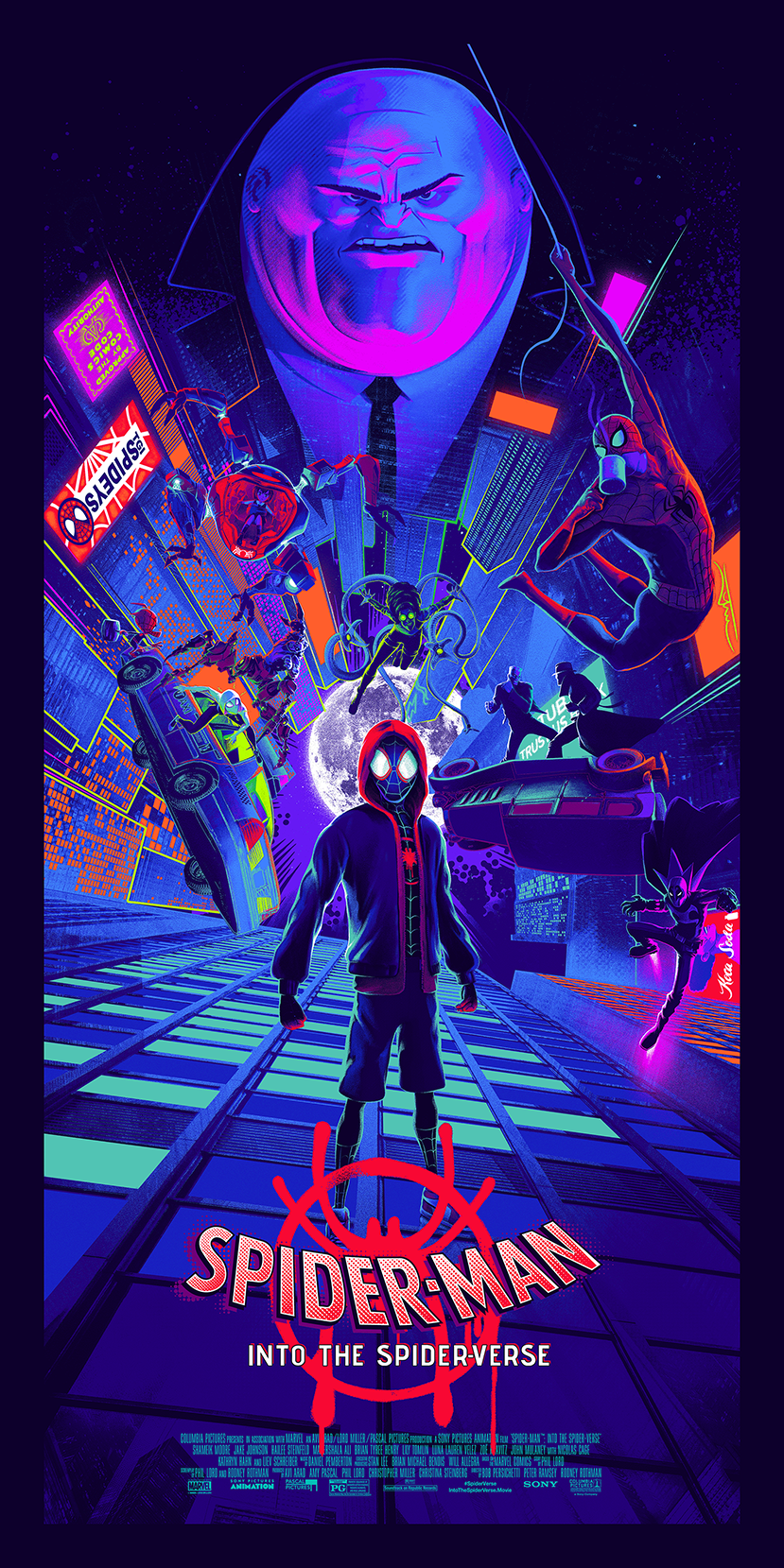 INSIDE THE ROCK POSTER FRAME BLOG: Juan Ramos Spider-Man Into the Spider- Verse Movie Poster Release