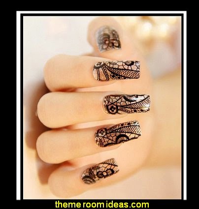nail lace stickers decals sexy nails themed cute