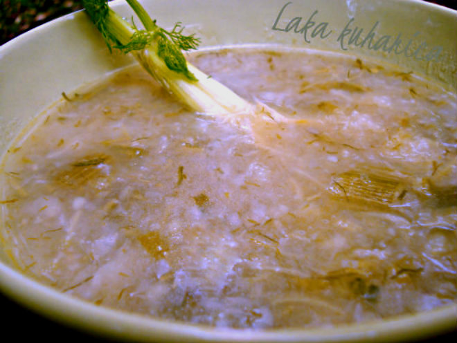 Fennel and potato soup by Laka kuharica: thick, creamy, and fragrant soup is very easy to make.