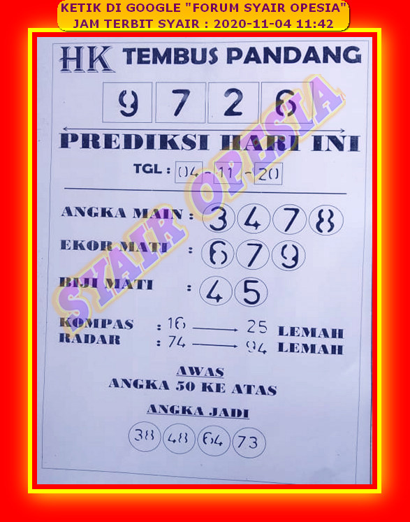 1 New Message Kode Syair Hongkong 4 November 2020 Forum Syair Togel Hongkong Singapura Sydney